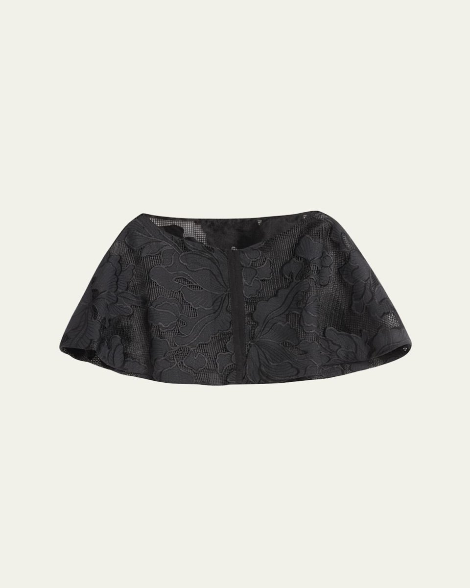 Guipure Lace Reversible Capelet